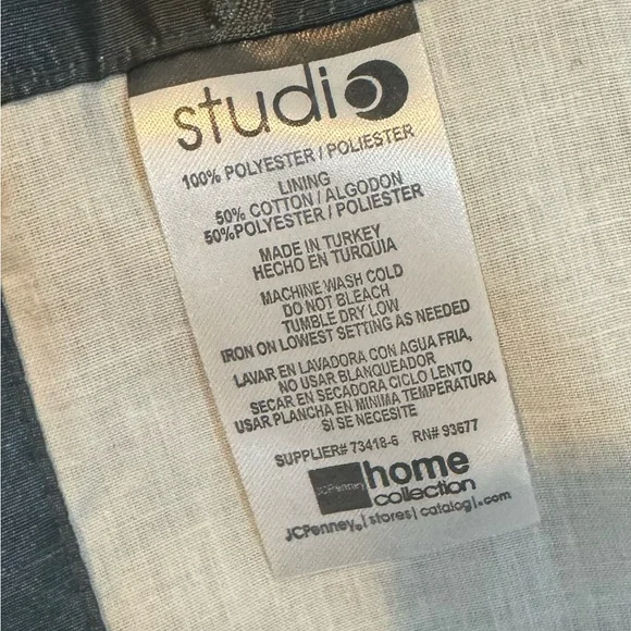 Set of 4 Textured Black Out Grommet Panels 79 inch - Picture 3 of 4